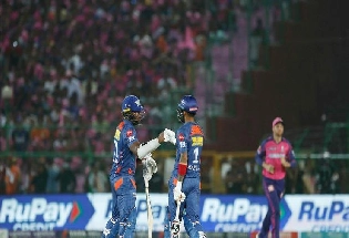 राहुल और हुड्डा के अर्धशतकों से LSG ने राजस्थान के खिलाफ 5 विकेट पर 196 रन बनाये